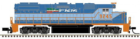 Atlas Model Railroad 40003619 N Scale EMD GP38-2 w/LokSound & DCC - Master(R) -- Ferrocarriles Nacionales de Mexico #9264 (2-Tone blue, orange, FNM Logo)