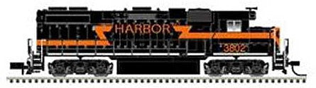 Atlas Model Railroad 40003621 N Scale EMD GP38-2 w/LokSound & DCC - Master(R) -- Indiana Harbor Belt #3801 (black, orange)