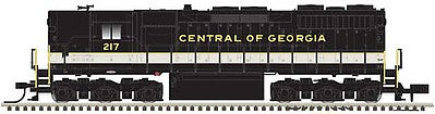 Atlas Model Railroad 40003744 N Scale EMD SD35 High Nose - LokSound & DCC - Master(R) Gold -- Central of Georgia 222 (black, white, gold)