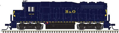 Atlas Model Railroad 40003778 N Scale EMD GP30 Phase 1 No Nose Headlight - LokSound & DCC -- Baltimore & Ohio 6944 (Sunburst Scheme, blue, yellow)