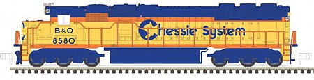 Atlas Model Railroad 40003963 N Scale EMD SD50 - ESU LokSound & DCC - Master Gold -- Chessie System B&O 8580 (yellow, vermillion, blue, black)