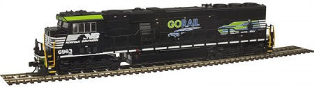 Atlas Model Railroad 40003990 N Scale NS - EMD SD60E - ESU LokSound & DCC - Master Gold -- Norfolk Southern 6963 (Go Rail Scheme, black, white, green)