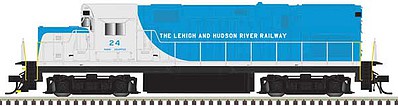 Atlas Model Railroad 40004000 N Scale Alco C420 Phase 1 Low-Nose, Dynamic Brakes - Standard DC - Master Silver -- Lehigh & Hudson River 21 (blue, white)