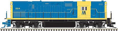 Atlas Model Railroad 40004014 N Scale Alco C420 Phase 2B High-Nose, No Dynamic Brakes - Standard DC - Master Silve -- Long Island 228 (As-Delivered, blue, yellow)