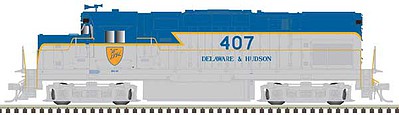 Atlas Model Railroad 40004019 N Scale Alco C420 Phase 1 Low-Nose, Dynamic Brakes - ESU LokSound and DCC - Master G -- Delaware & Hudson 410 (Lightning Stripe, gray, blue)