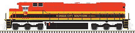 Atlas Model Railroad 40004193 N Scale GE Dash 8-40C - Standard DC - Master(R) Silver -- Kansas City Southern 3493 (Southern Belle, red, black, yellow)