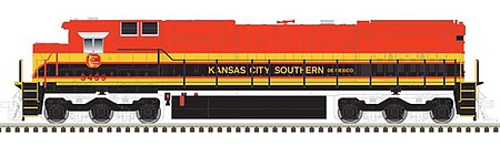 Atlas Model Railroad 40004194 N Scale GE Dash 8-40C - Standard DC - Master(R) Silver -- Kansas City Southern 3499 (Southern Belle, red, black, yellow)