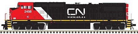 Atlas Model Railroad 40004196 N Scale GE Dash 8-40CW - Standard DC - Master(R) Silver -- Canadian National IC 2458 (black, red, white, Website Logo)