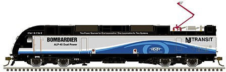 Atlas Model Railroad 40004232 N Scale Bombardier ALP-45DP Dual Mode - Standard DC - Master(R) Silver -- Bombardier Demonstrator 4500 (blue, silver, white)