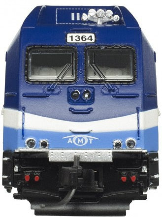 Atlas Model Railroad 40004258 N Scale Bombardier ALP-45DP Dual Mode - LokSound & DCC - Master(R) Gold -- Montreal Metropolitan Transportation Network AMT 1364 (blue, silver, white)