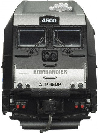 Atlas Model Railroad 40004259 N Scale Bombardier ALP-45DP Dual Mode - LokSound & DCC - Master(R) Gold -- Bombardier Demonstrator 4500 (blue, silver, white)