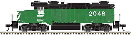 Atlas Model Railroad 40004509 N Scale EMD GP20 - ESU LokSound and DCC - Master(TM) Gold -- Burlington Northern 2058 (Cascade Green, black, white)