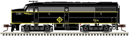 Atlas Model Railroad 40004525 N Scale Alco FA1 - Standard DC - Master(TM) Silver -- Erie Lackawanna 7254 (Ex-Erie, blalck, yellow)