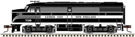 Atlas Model Railroad 40004532 N Scale Alco FA1 - Standard DC - Master(TM) Silver -- Lehigh & New England 708 (black, white)