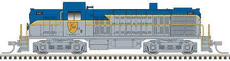 Atlas Model Railroad 40004605 N Scale Alco RS2 - Standard DC - Master(R) Silver -- Delaware & Hudson 4022 (Lightning Stripe, gray, blue, yellow)