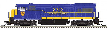 Atlas Model Railroad 40004652 N Scale GE U23B - Standard DC - Master(R) Silver -- Delaware & Hudson 2312 (blue, yellow)