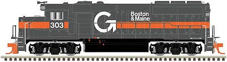 Atlas Model Railroad 40004708 N Scale EMD GP40-2 No Dynamic Brakes - Standard DC - Master Silver(R) -- Guilford Rail System B&M 314 (gray, orange)