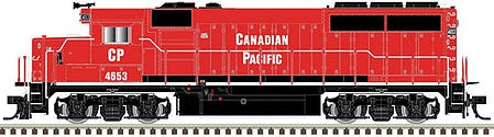 Atlas Model Railroad 40004710 N Scale EMD GP40-2 No Dynamic Brakes - Standard DC - Master Silver(R) -- Canadian Pacific 4653 (red, white, Non-Standard Lettering)