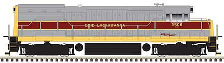Atlas Model Railroad 40004762 N Scale GE U25B Phase 2b - Standard DC - Master Silver -- Erie Lackawanna 2501 (gray, maroon, yellow)