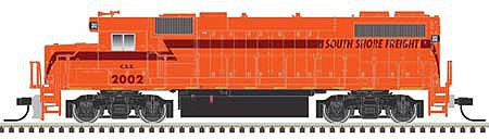 Atlas Model Railroad 40004815 N Scale EMD GP38-2 Phase II - Standard DC -- South Shore Freight 2005 (orange, maroon, silver)