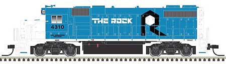 Atlas Model Railroad 40004825 N Scale EMD GP38-2 Phase II - Standard DC -- Rock Island 4308 Oklahoma (blue, white)