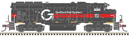 Atlas Model Railroad 40004871 N Scale GMDD GP40-2W - Standard DC - Master(R) Silver -- Guilford 509 (gray, orange)