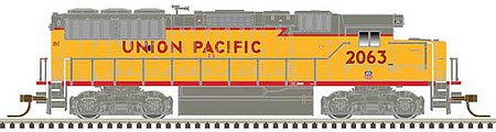 Atlas Model Railroad 40004903 N Scale EMD GP60 - Standard DC - Master(TM) Silver -- Union Pacific 2063 (yellow, red, gray, red sill stripe)