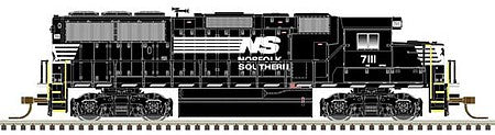 Atlas Model Railroad 40004908 N Scale EMD GP60 - Standard DC - Master(TM) Silver -- Norfolk Southern 7144 (black, white)