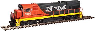 Atlas Model Railroad 40012023 N Scale GE U23B Low Hood w/DCC -- Nacionales de Mexico #9103 (green, orange, yellow)
