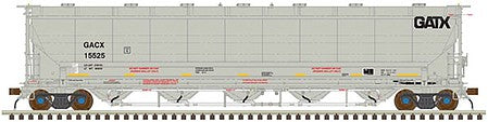 Atlas Model Railroad 50004329 N Scale Trinity 5660 PD Covered Hopper - Ready to Run -- General American GACX 15217 (gray, yellow Conspicuity Marks)
