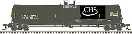 Atlas Model Railroad 50004359 N Scale Trinity 25,500-Gallon Tank Car - Ready to Run - Master(R) -- CHS #255033 (black, CHS Logo; Yellow Conspicuity Marks)
