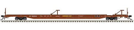 Atlas Model Railroad 50004436 N Scale ACF 89' 4" Intermodal Flatcar - Ready to Run - Master(R) -- Southern Pacific 520578 (Boxcar Red, yellow Cushion Car Markings)