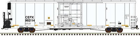 Atlas Model Railroad 50004526 N Scale TrinityRail(R) 64' Modern Reefer - Ready to Run - Master(R) -- CIT Group-Capital Finance CEFX 992118 (white, black, yellow conspicuity stri