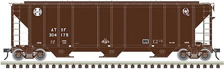 Atlas Model Railroad 50004602 N Scale PS-2 4427 3-Bay Covered Hopper - Ready to Run - Master(R) -- Santa Fe 304977 (Boxcar Red, small circle-cross and Q logos)