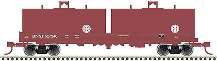 Atlas Model Railroad 50004642 N Scale Cushion Coil Car with Round Hoods - Ready to Run - Master(TM) -- Burlington Northern & Santa Fe #527246 (Boxcar Red, white; Circle-Cross Logo)