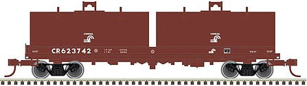Atlas Model Railroad 50004644 N Scale Cushion Coil Car with Round Hoods - Ready to Run - Master(TM) -- Conrail #623742 (Boxcar Red, white; Small Logo)
