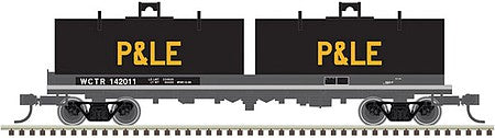 Atlas Model Railroad 50004659 N Scale Cushion Coil Car with Round Hoods - Ready to Run - Master(TM) -- White City Terminal WCTU 142023 (gray, black ex-P&LE hoods)