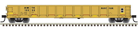 Atlas Model Railroad 50004679 N Scale Evans 52' Gondola - Ready to Run -- Amtrak #13390 (yellow, black; Yellow Conspicuity Marks)