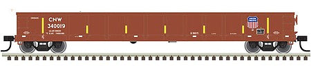 Atlas Model Railroad 50004685 N Scale Evans 52' Gondola - Ready to Run -- Union Pacific CNW #340107 (Boxcar Red; UP Shield, Yellow Conspicuity Marks)