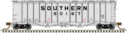Atlas Model Railroad 50004794 N Scale 4180 Airslide Covered Hopper - Ready to Run - Master(R) -- Southern Railway 90111 (gray, black, Billboard Lettering)