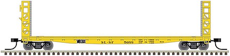Atlas Model Railroad 50004809 N Scale GSI-GSC 48' Bulkhead Flatcar - Ready to Run - Master(R) -- St. Louis-San Francisco #5660 (yellow, No "Frisco" Logo)