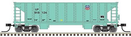 Atlas Model Railroad 50004850 N Scale 41' Ballast Hopper - Ready to Run - Master(R) -- Union Pacific #919505 (MOW Green, black)