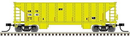 Atlas Model Railroad 50004858 N Scale 41' Ballast Hopper - Ready to Run - Master(R) -- Amtrak #11940 (yellow, black)