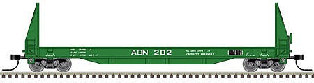 Atlas Model Railroad 50004859 N Scale SIECO 50' Pulpwood Flatcar - Ready to Run - Master(R) -- Ashley, Drew & Northern #202 (green, white)