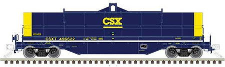 Atlas Model Railroad 50004873 N Scale 42' Coil Steel Car with Fishbelly Side Sill - Ready to Run - Master(R) -- CSX 496608 (blue, yellow)