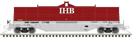 Atlas Model Railroad 50004884 N Scale 42' Coil Steel Car with Fishbelly Side Sill - Ready to Run - Master(R) -- Indiana Harbor Belt 166649 (Ex-NS, red, gray)