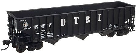 Atlas Model Railroad 50004909 N Scale Pullman-Standard 2750 3-Bay Hopper - Ready to Run - Master(R) -- Detroit, Toledo and Ironton 1727 (black, white)