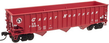 Atlas Model Railroad 50004914 N Scale Pullman-Standard 2750 3-Bay Hopper - Ready to Run - Master(R) -- Great Northern 70121 (red, white, black, Small Rocky Logo)