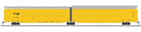 Atlas Model Railroad 50005187 N Scale Articulated Auto Carrier - Ready to Run - Master(R) -- Norfolk Southern 110143 (Fantasy Scheme, yellow, silver, Horsehead Logo)
