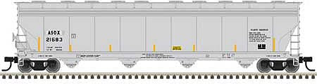 Atlas Model Railroad 50005393 N Scale ACF 5800 4-Bay Plastics Covered Hopper - Ready to Run - Master(TM) -- Undecorated